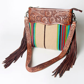 American Darling Signature Crossbody Hand Tooled Saddle Blanket Genuine Leather women bag western handbag purse